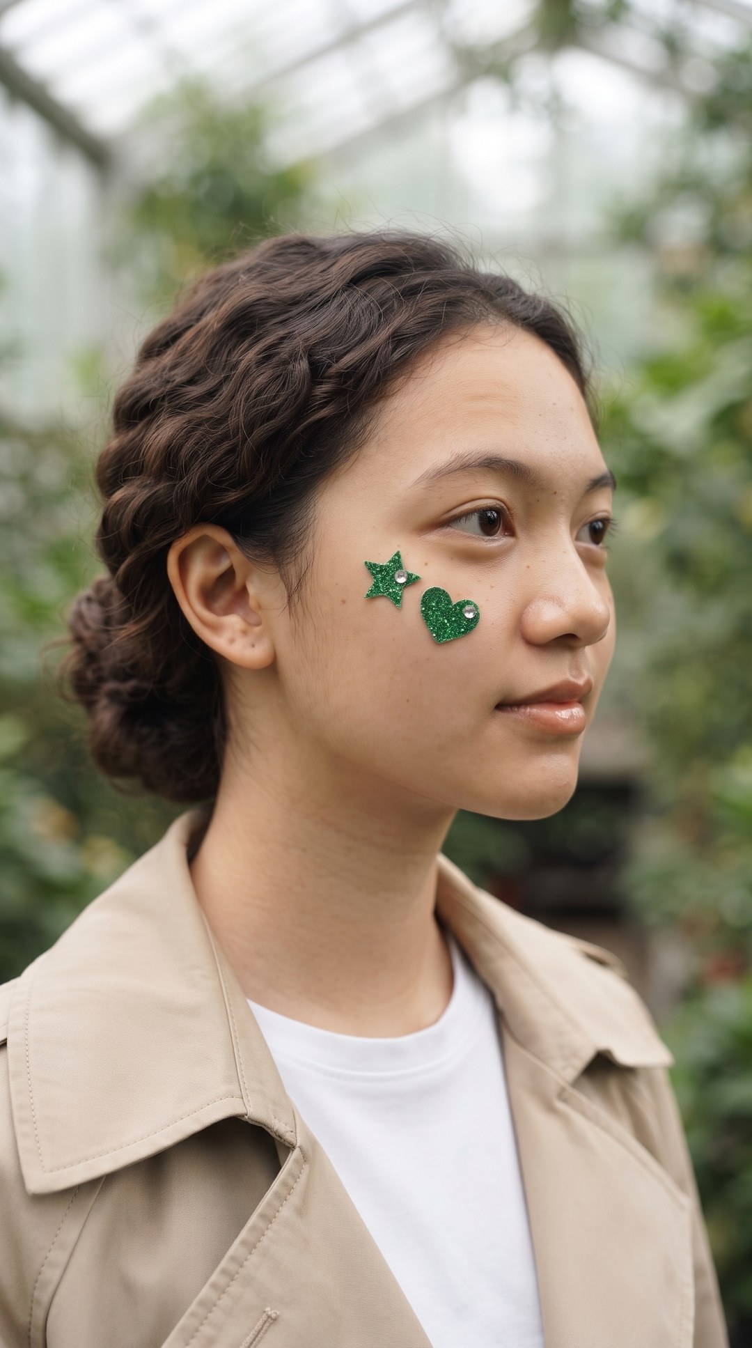 貼式身體珠寶星心綜合 綠